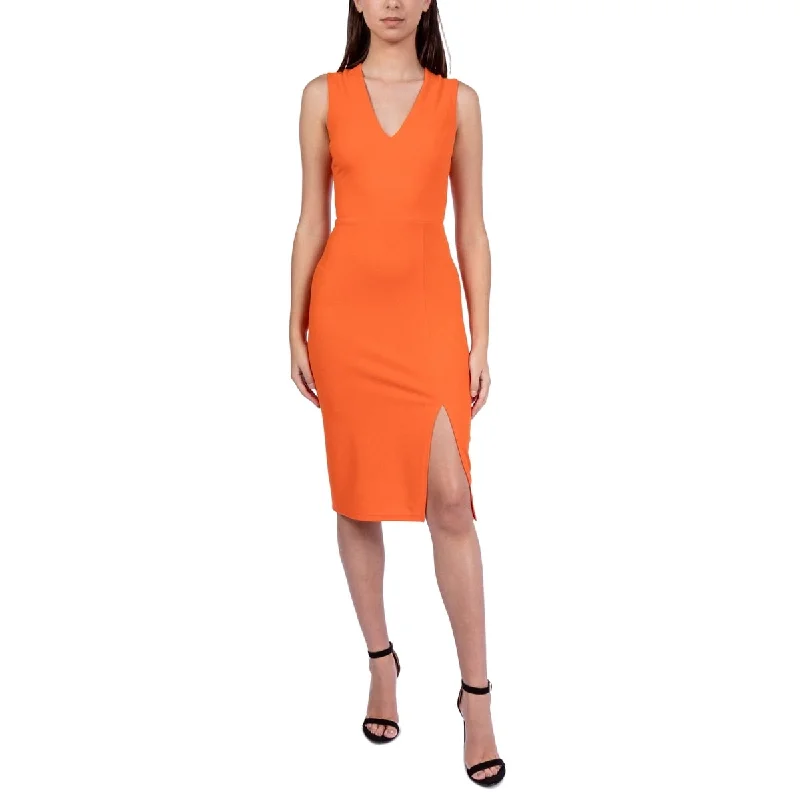 B Darlin Junior's Crisscross Bodycon Midi Dress Orange Size 11 -12 - 11-12