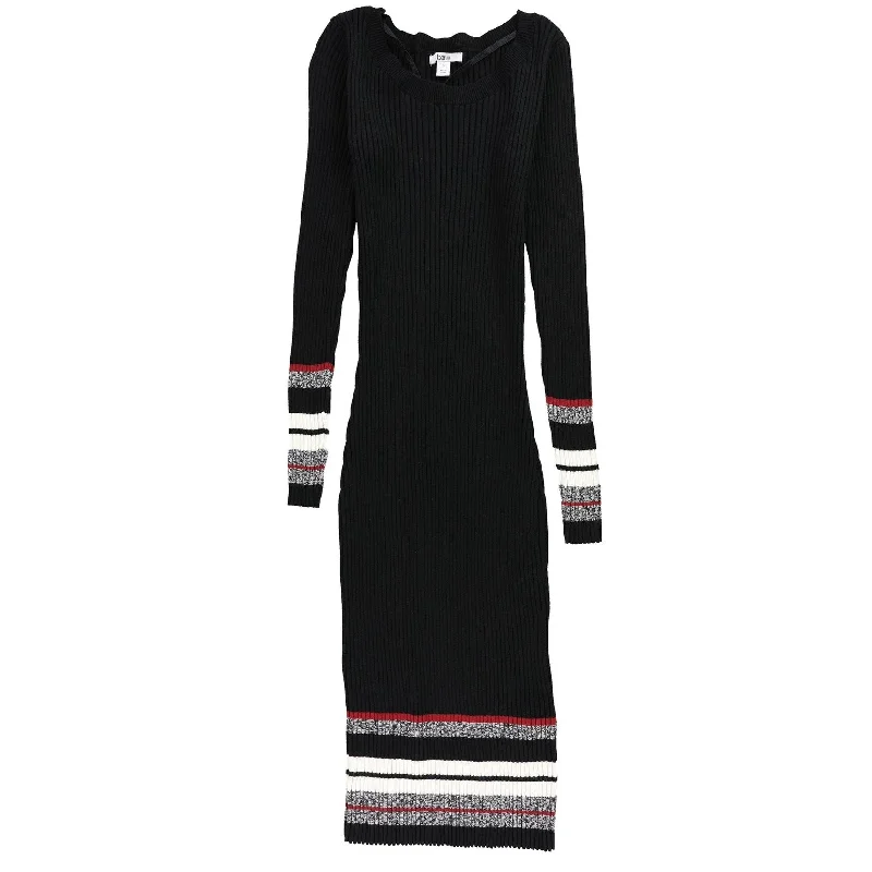 Bar Iii Womens Ribbed-Knit Midi Sweater Dress