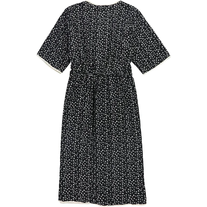 Fox & Royal Womens Contrast Trim Midi Wrap Dress