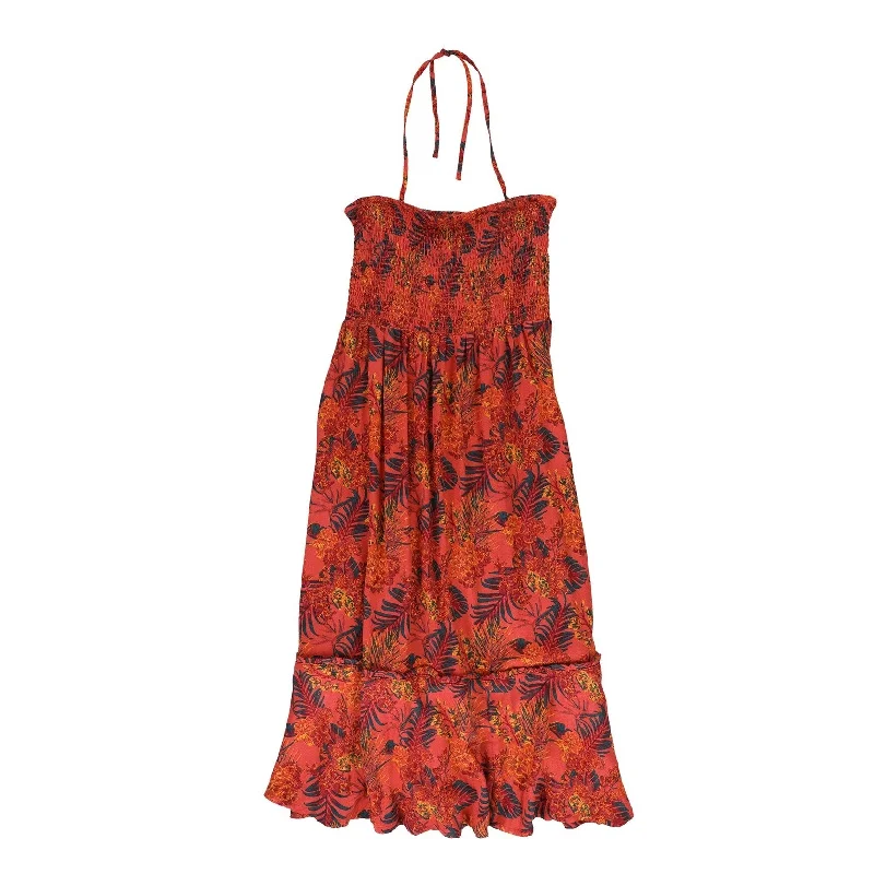 Hurley Womens Smocked Midi Dress