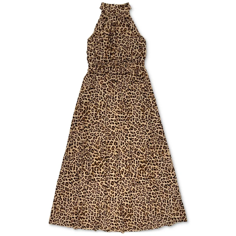 I-N-C Womens Cheetah Print Maxi Dress