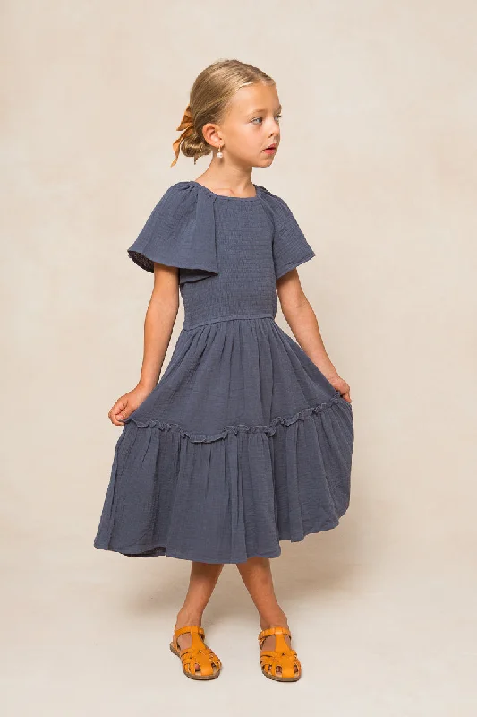 Mini Lennon Dress in Dusty Blue