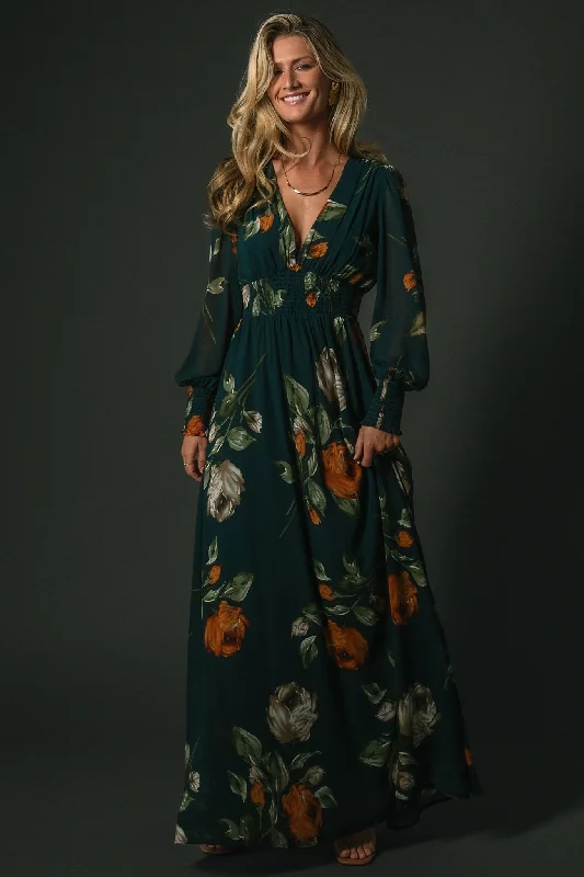 Olivia Maxi Dress | Deep Topaz Floral