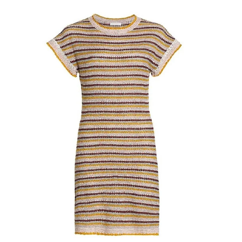 See by Chloe Women's Lurex Knit Stripe Mini Dress