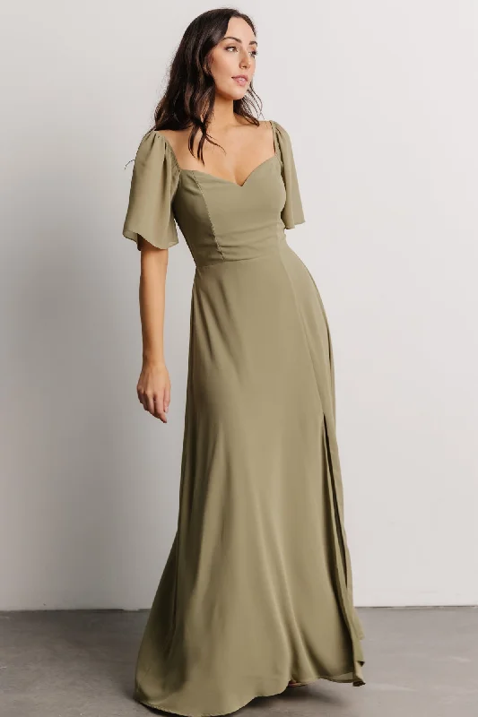 Sierra Sweetheart Maxi Dress | Dusty Olive