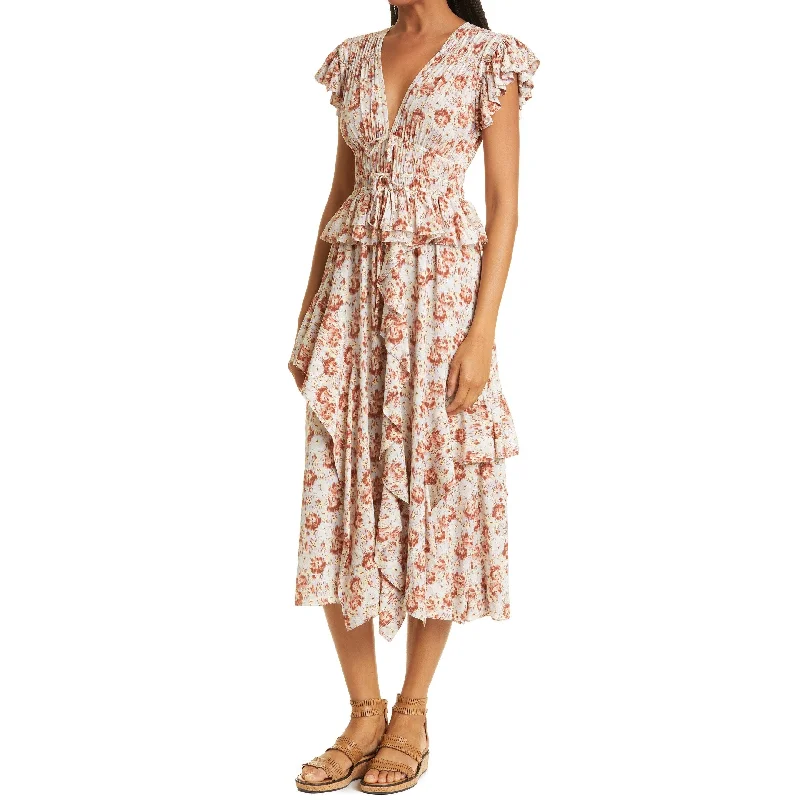 Ulla Johnson Women's Avia Dress Floral Wisteria Midi Dress