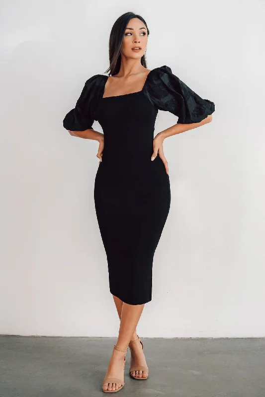 Weyland Bodycon Midi Dress | Black