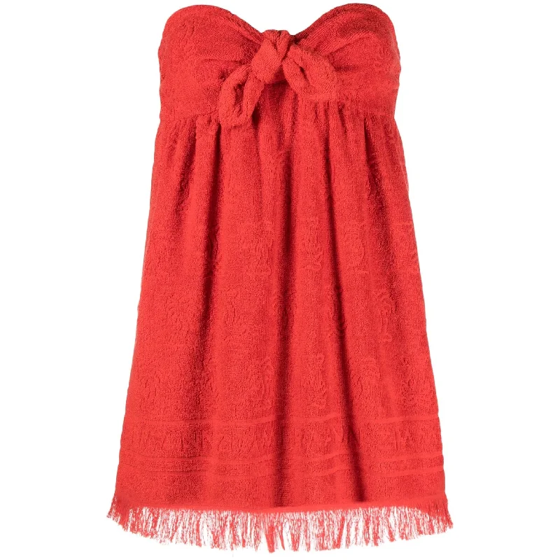 Zimmermann Alight Toweling Mini Dress Red