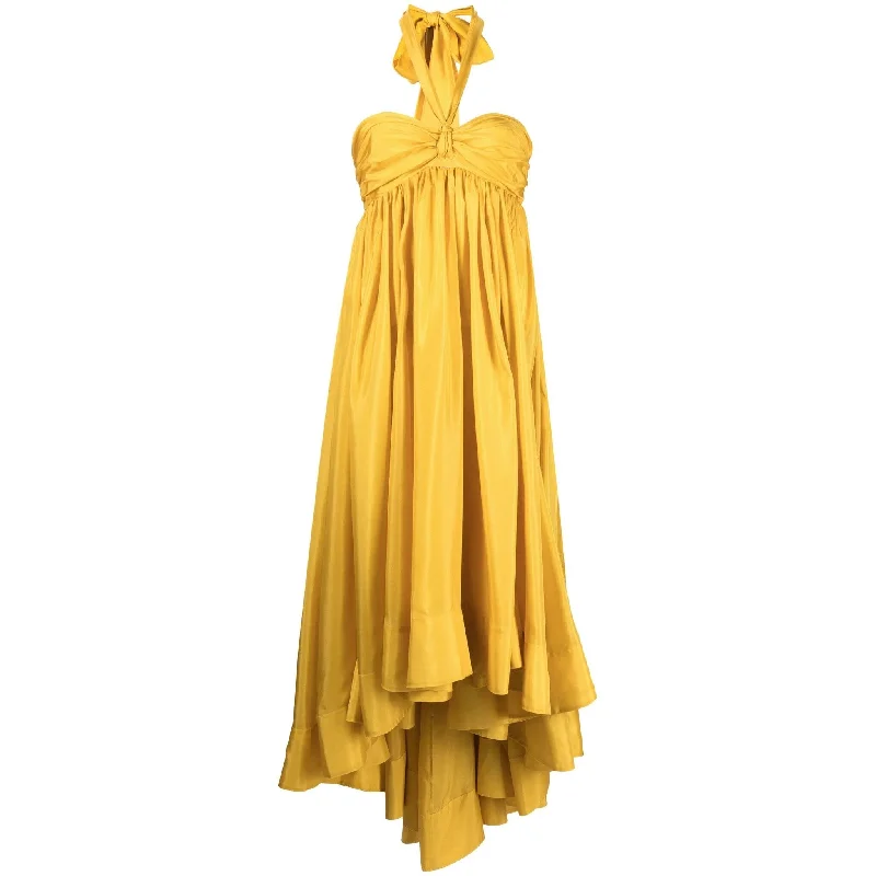 Zimmermann Devi Halter Maxi Dress Mustard