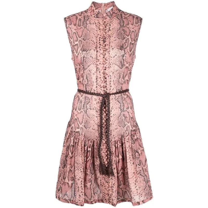 Zimmermann Women's Moonshine Mini Dress, Pink Snake