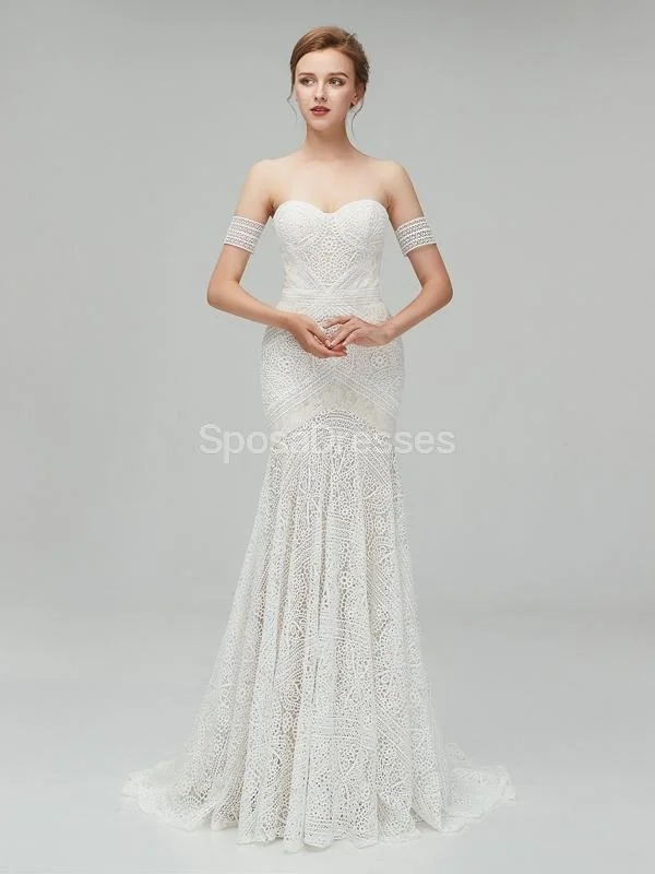 Sexy Lace Mermaid Cheap Wedding Dresses Online, Unique Bridal Dresses, WD556