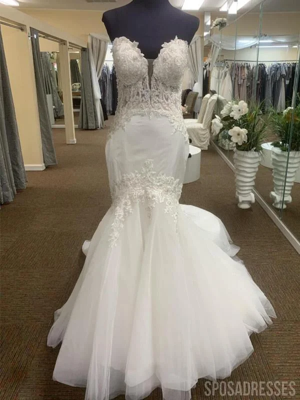 Sweetheart Lace Mermaid Wedding Dresses Online, Cheap Bridal Dresses, WD641